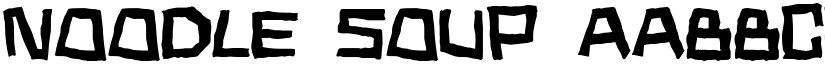 Noodle soup font