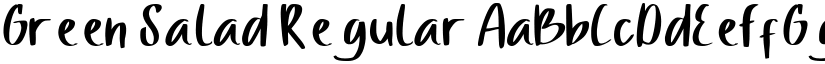 Green Salad Regular font