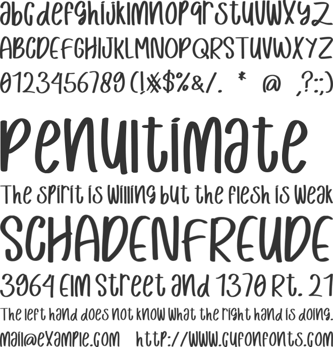 Cute Tuna font preview