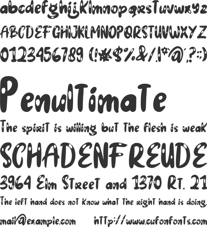 Jelly Syrup font preview