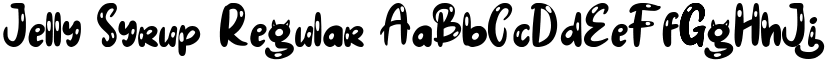 Jelly Syrup Regular font