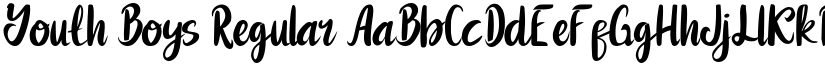 Youth Boys Regular font