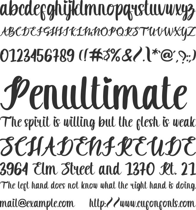 Baines font preview