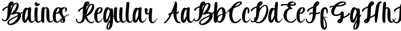 Baines Regular font