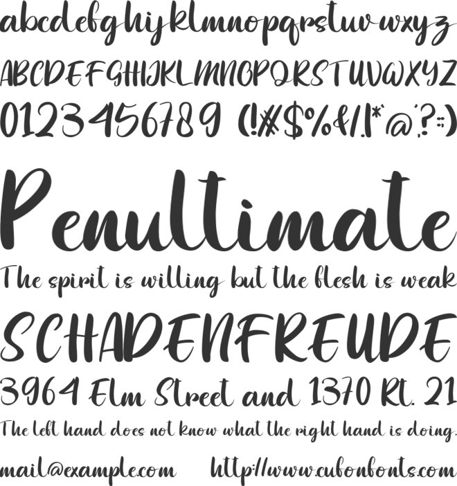 Fattick font preview