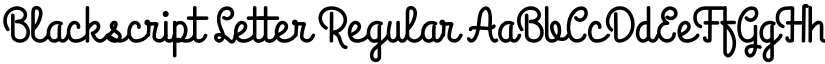 Blackscript Letter Regular font