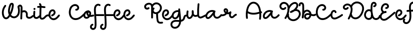White Coffee Regular font