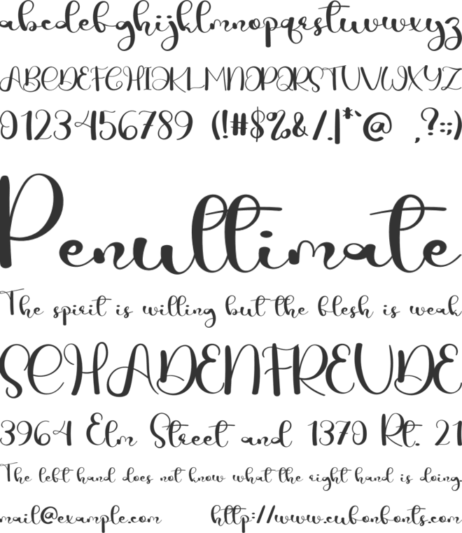 Winter Season font preview