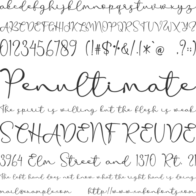 Wallner - Personal Use font preview