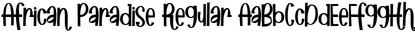 African Paradise Regular font