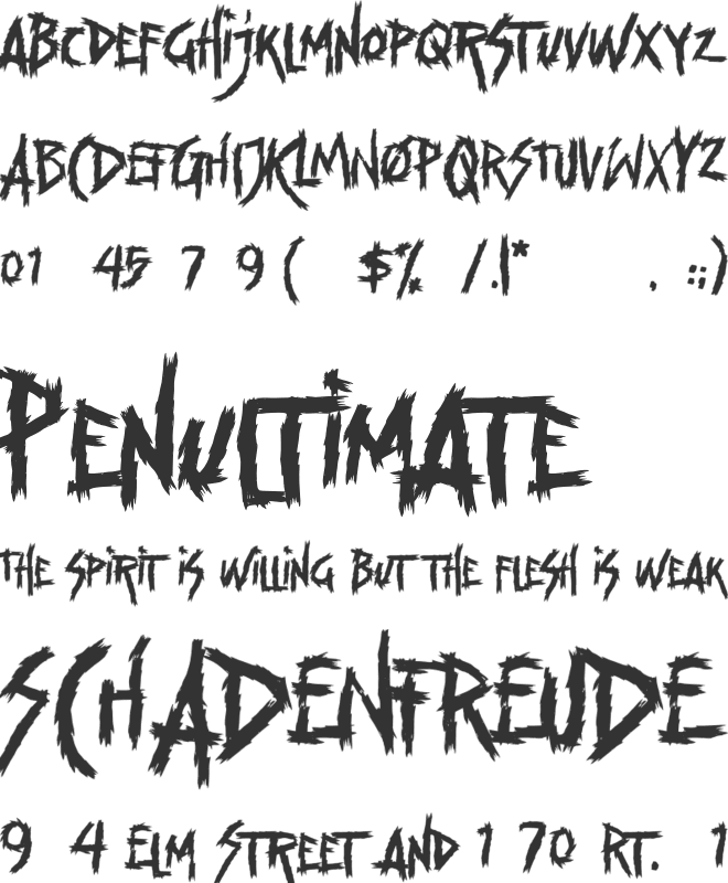 Voodo Dolls font preview