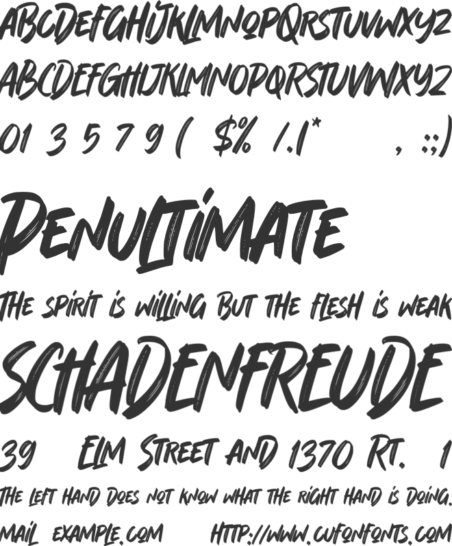 Inhabits font preview