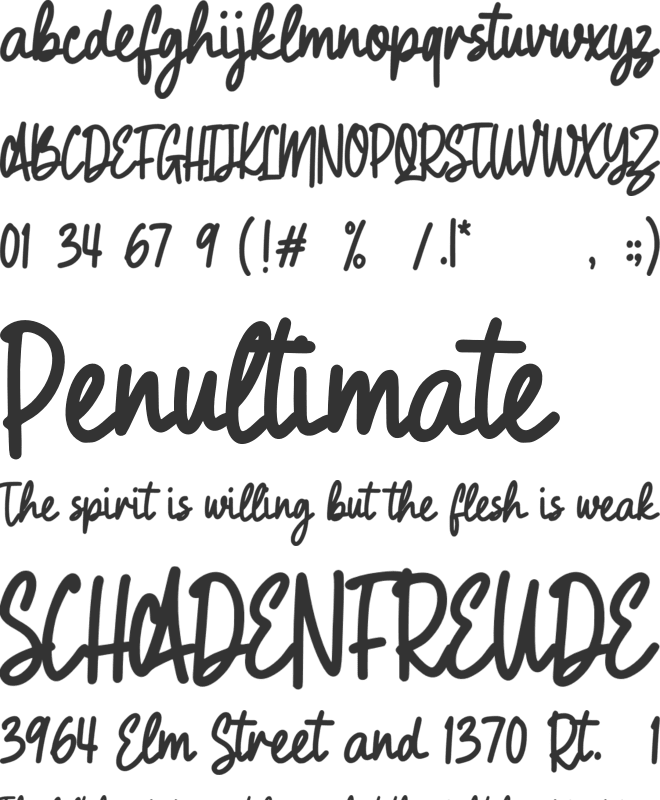 Arkanotes font preview