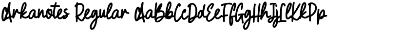 Arkanotes Regular font