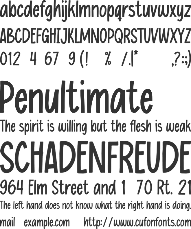 Little Boy font preview