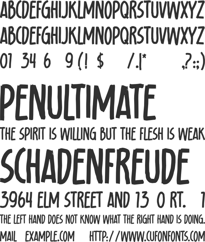 Hysterian font preview