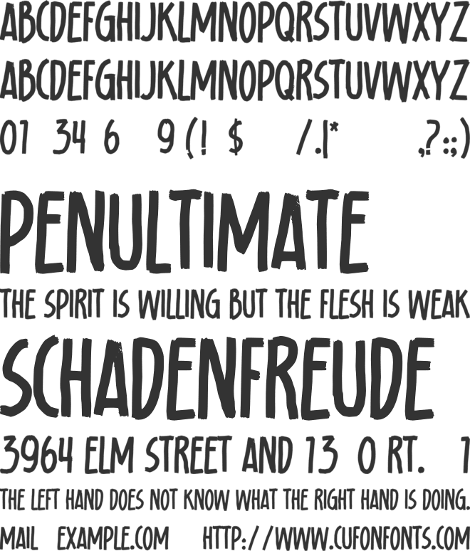 Hysterian font preview