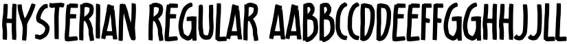 Hysterian Regular font