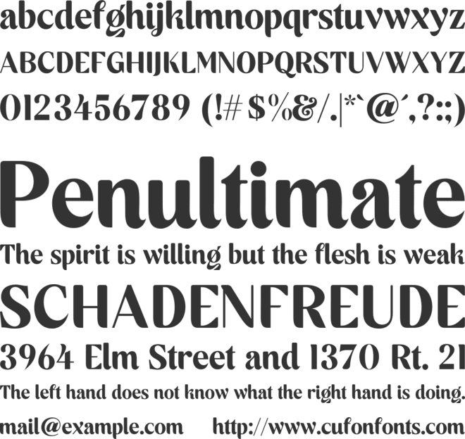 Noblesville font preview