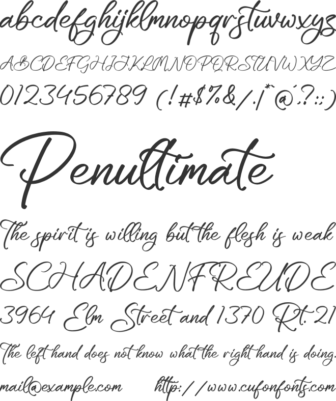 Bonestay font preview