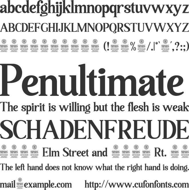 Backind Maldina font preview