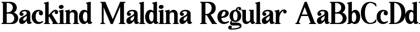 Backind Maldina Regular font