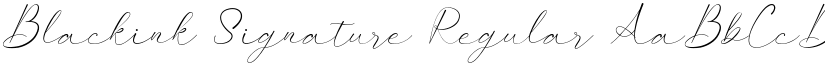 Blackink Signature Regular font