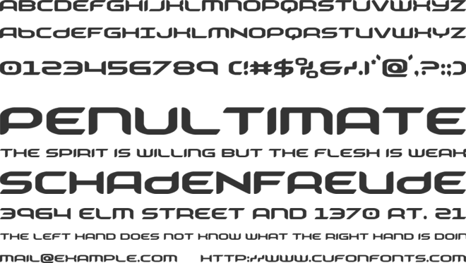 Zodiac Key font preview