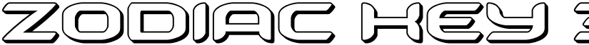 Zodiac Key 3D Regular font