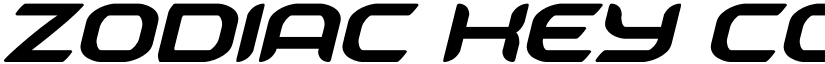 Zodiac Key Condensed Italic Condensed Italic font