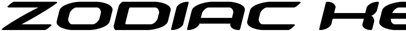 Zodiac Key Expanded Italic Expanded Italic font