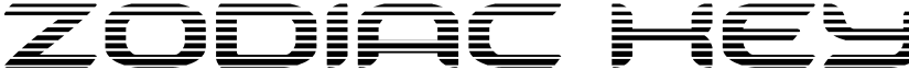 Zodiac Key Gradient Regular font