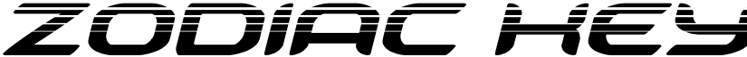 Zodiac Key Halftone Italic Italic font