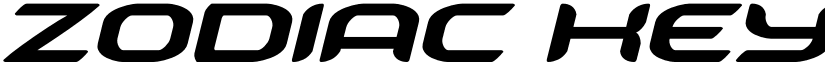Zodiac Key Italic Italic font