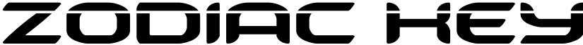Zodiac Key Laser Regular font