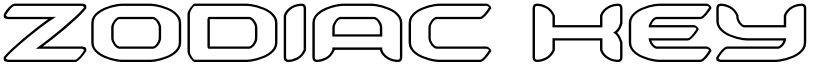 Zodiac Key Outline Outline font