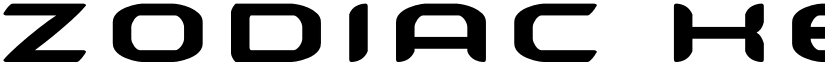 Zodiac Key Title Regular font