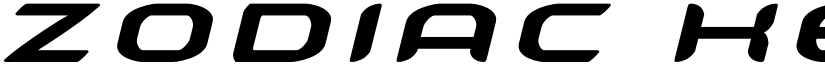 Zodiac Key Title Italic Italic font