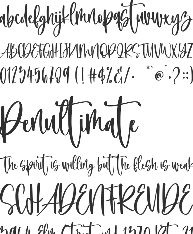 swallowtail font preview