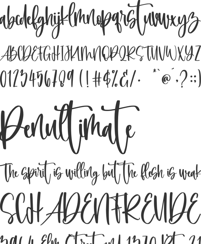swallowtail font preview