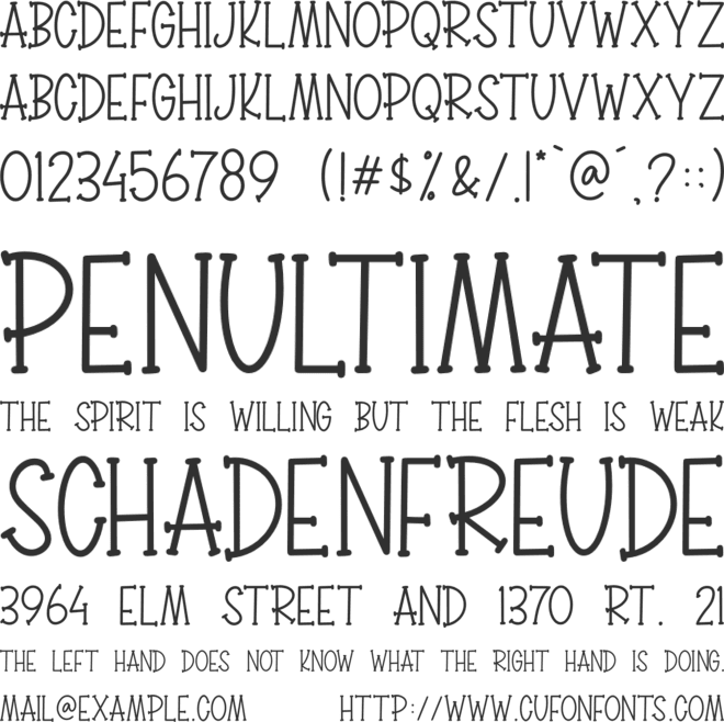 CHILDREN WRITING font preview