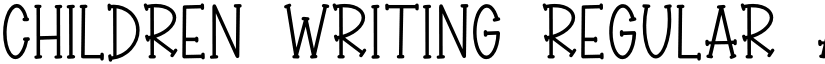 CHILDREN WRITING Regular font