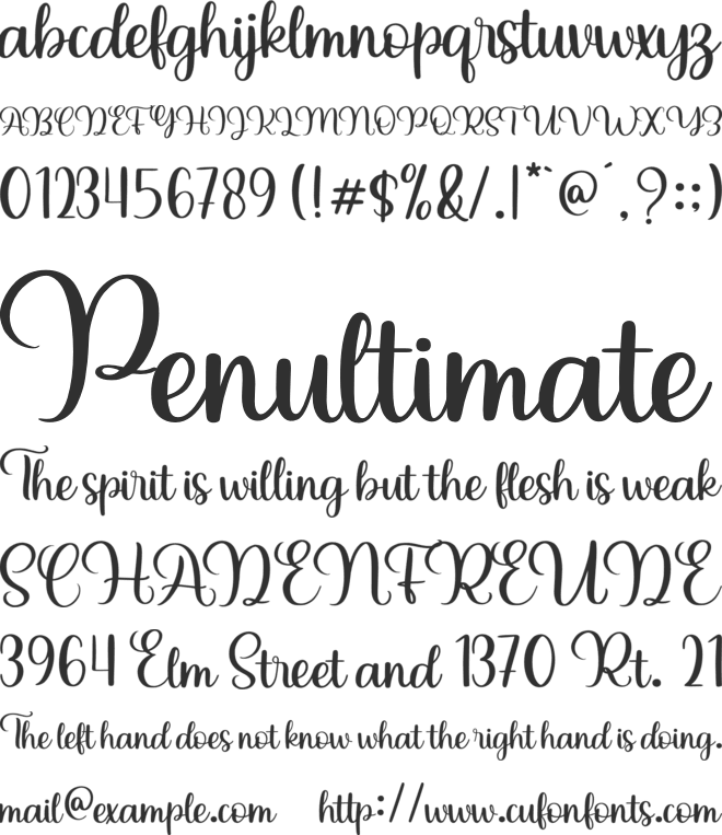Almond Cupcakes font preview