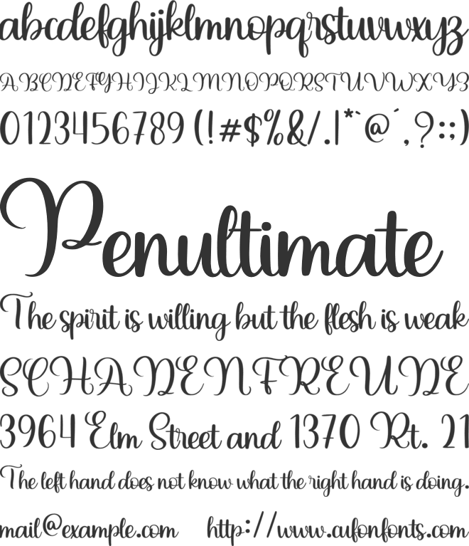Almond Cupcakes font preview