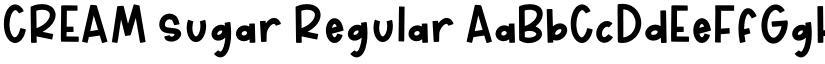 CREAM sugar Regular font