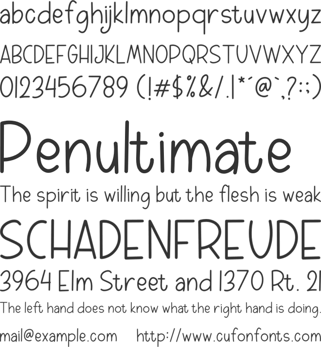 WEEKLY PLANNER font preview