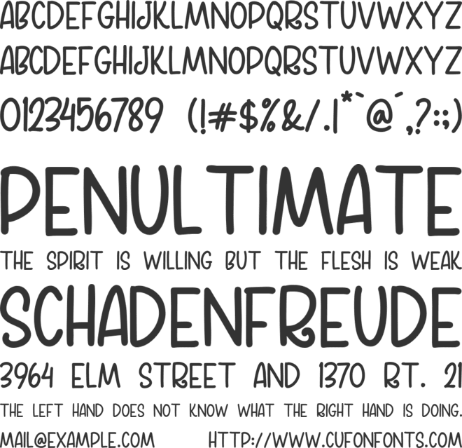 Home Kitchen Sans font preview