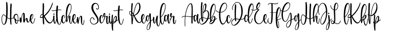 Home Kitchen Script Regular font