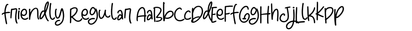 friendly Regular font