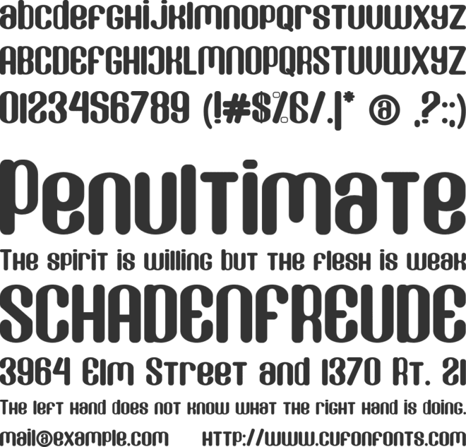 Donaldson font preview